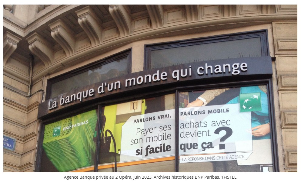 Agence Banque privée au 2 Opéra, juin 2023, Archives historiques BNP Paribas, 1FI51EL